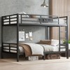 VYNXARIA Gray Metal Full XL and Full XL Size Bunk Beds for Teens and Adults, Space - Saving Design - 2 of 4
