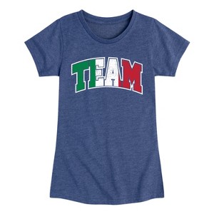 Girls' - Instant Message - Team Italy Fitted Short Sleeve Graphic T-Shirt - 1 of 4