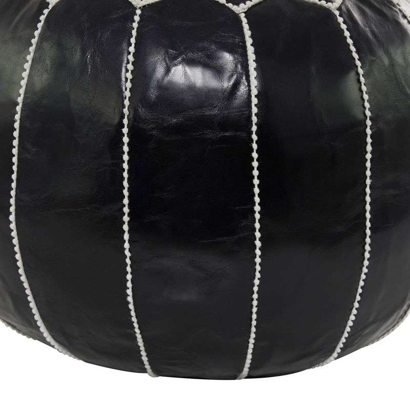 Bohemian Moroccans Leather Pouf - Olivia & May, 5 of 9