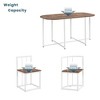 Anybear 7pc Dining Table Set with Faux Marble Compact 55Inch Kitchen - 4 of 4