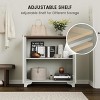 Coffee Bar Cabinet - Farmhouse Storage with Fluted Doors, Sideboard Buffet Cabinet with Adjustable Shelves, for Kitchen, Dining Room, Living Room - 4 of 4