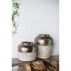 NicBex Aluminum/Ceramic Chisel Flower Vase, Muilt Sizes Short Round Metallic Decorative Vase for Tabletop, Living Room - 4 of 4