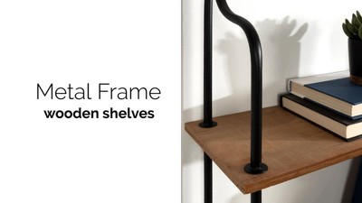 Walters White Wood and Metal 3-Tier Wall Shelf