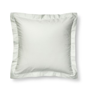 Gray Mint Damask Stripe Pillow Sham (Euro) - Fieldcrest , Gray Green