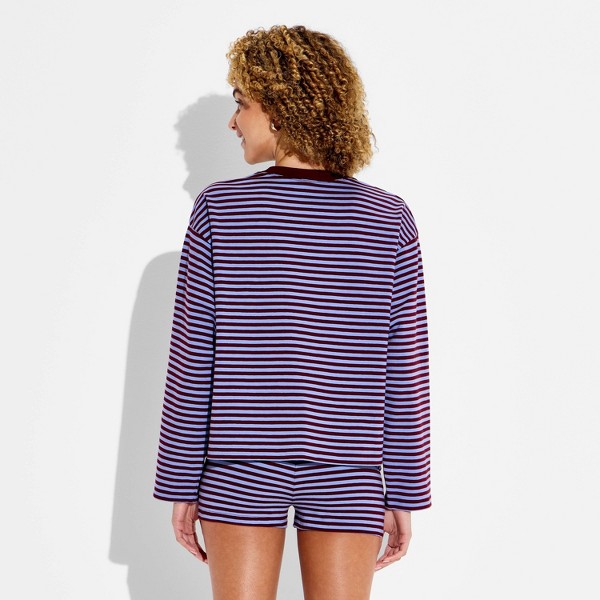 Playera de cuello redondo de manga larga y corte holgado para mujer - Wild Fable™ 3
