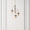 Vylora 3 Light 26" Pendant - PND4185 - Dark Walnut/Brass - Safavieh - 3 of 4