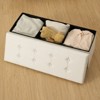 LUSIMO 43" Velvet Storage Ottoman Toy Chest Footstool For Bedroom Living Room - 4 of 4