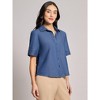 Jones New York Short Sleeve Button Front Top - 2 of 3