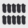 Aeropostale Men's 10-Pack Black Low Cut Socks - Comfort Stretch, Moisture Wicking, Smooth Toe Seam (Shoe Size 6-12) - 2 of 4