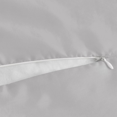 Silver Gray Crushed Velvet Body Pillow Cover