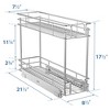 LOVMOR Pull Out Spice Rack for Narrow Cabinet (8?" W X 21" D),2 Tier Slide Out Cabinet Organizer and Pull Out Shelves Under - 3 of 4