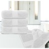 White Classic Luxury 100% Cotton Bath Towels Set of 4 - 27x54" - 4 of 4