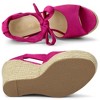 Allegra K Women's Espadrilles Tie Up Ankle Strap Wedges Sandals - 4 of 4