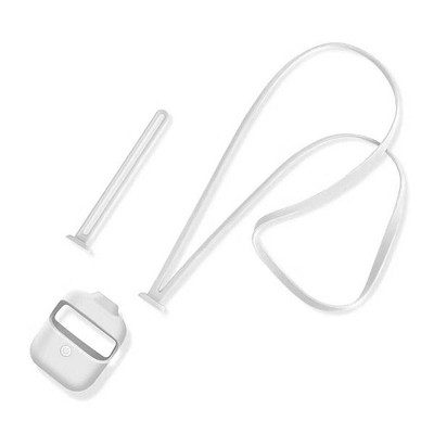 Valor Silicone Case Cover w/ Hand & Neck Lanyard Compatible with Apple AirPods / AirPods 2, White