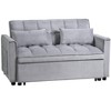 NicBex 3-in-1  Convertible Sofa Bed with Adjustable Backrest,Velvet Loveseat Futon Sofa with Pillows & Pockets for Bedroom,Living Room - 4 of 4
