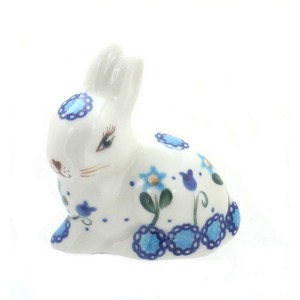 Blue Rose Polish Pottery 420 Vena Small Rabbit - 1 of 1