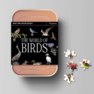 The World of Birds: A Tiny Tin Can Puzzle - (Hardcover) - 1 of 1