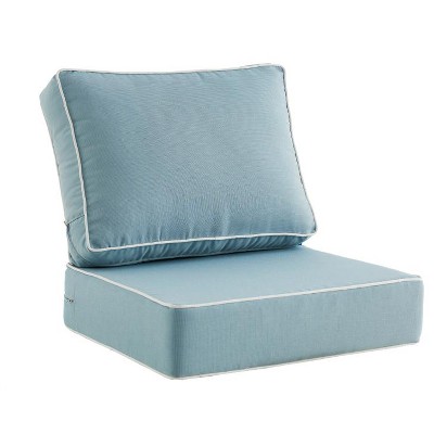 ARTPLAN Deep Seat Outdoor Cushion,Set 24"x24"x6" ,18x24" Bench Outdoor Chair Cushions, Polyester Fill Back for Patio Furniture ,Square