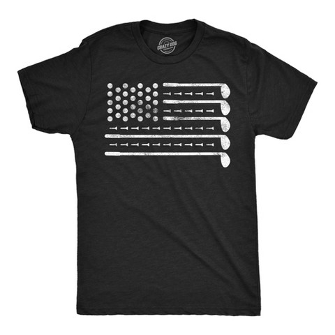 Мужские футболки Crazy Dog T-Shirts, Inc. Mens Funny T Shirts Golf American Flag Awesome Fourth Of July Golfing Graphic Tee for Men - Crazy Dog Men's T Shirt For Fourth Of July Black L