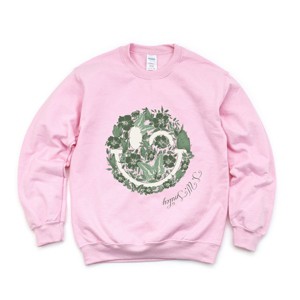 S.W.Smiley Green Floral Butterflies - Women's Graphic Sweatshirt - 1 of 4