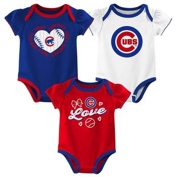 MLB Chicago Cubs Infant Girls' 3pk Bodysuit