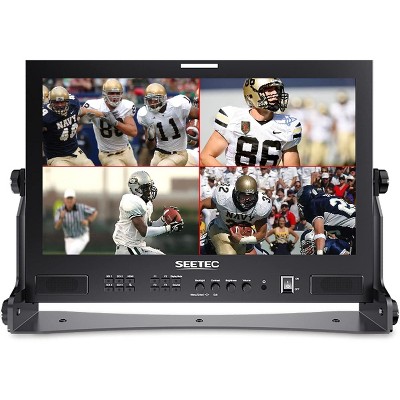 SEETEC 17.3 inch Multi-Camera Broadcast Monitor with 4x3G-SDI Input Output 1 HDMI in Quad Split Display for Studio Television Production