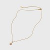 14K Gold Plated Cubic Zirconia Flower Pendant Necklace - A New Day™ Gold - 3 of 4