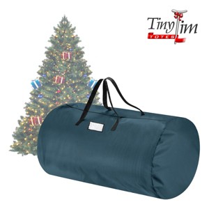 Hastings Home Zippered Canvas Christmas Tree Storage Bag - Fits Up To 12' Artificial Christmas Tree, Green - 1 of 4