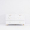NicBex 6-Drawer Chest of Drawers with Golden Handles & Steel Legs, Large Drawers for Ample Storage, Modern Design for Bedroom/Living Room - 3 of 4
