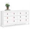 HomeStock Belmont 8 Drawer Double Dresser, White - 4 of 4
