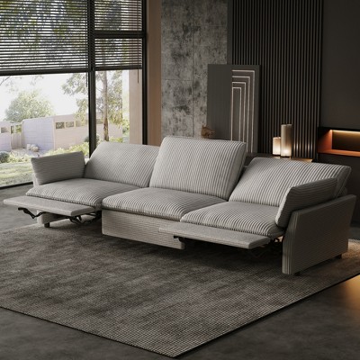 Luck Live Reclining sofa with electric function, corduroy fabric, three motors, and USB interface