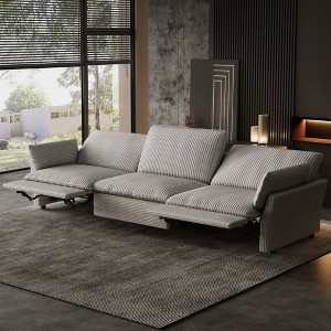 Luck Live Reclining sofa with electric function, corduroy fabric, three motors, and USB interface - 1 of 4