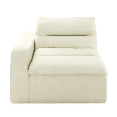 AZL1 Life Concept Sofas Comfy Accent Bean Bag Couch, Lounge Chair with Left Arm, Suitable for Living room Bedroom, Off white, 41.45"*36.22"*37.87"