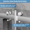 Frameless Bathtub Shower Doors 56-60 W x 60 H, Double Sliding Tub Shower Door with Tempered Glass 5/16"(8mm) - 3 of 4