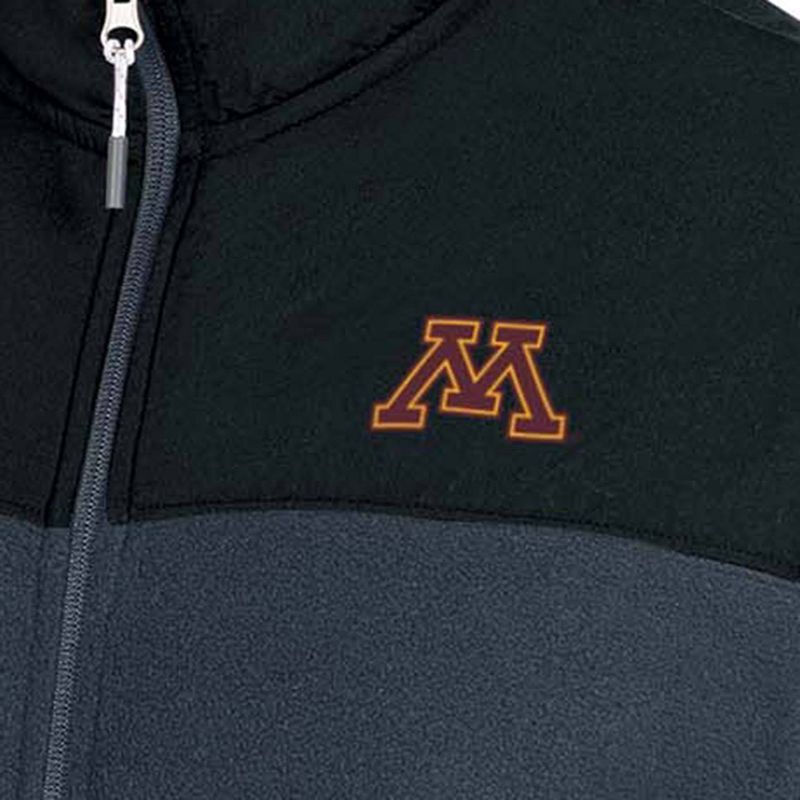 NCAA Minnesota Golden Gophers Gray Fleece Full Zip Jacket, 3 of 4