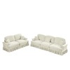 Classic 2-Piece Modular Chenille Sofa Set with 3-Seater & 2-Seater, Flared Arms & Skirts - 4 of 4