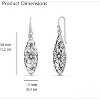 Floral Heart Tassel Earrings: Silver Wire Dangle Earrings for Women - 3 of 4