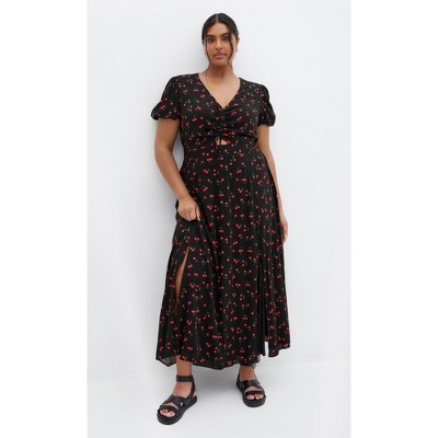 Women's Plus Size Aliya Dress - black | CITY CHIC