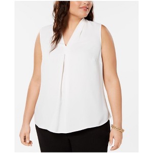 bar III Womens Chiffon V Neck Sleeveless Blouse Top - 1 of 1