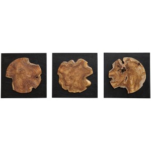 Uttermost Kolini 20" Square 3-Piece Teak Wood Wall Decor Set - 1 of 1