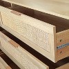 TIRAMISUBEST 51.18" Natural Rattan Storage Cabinet with 6 Drawers - Modern Dresser for Bedroom & Office Organization - 4 of 4