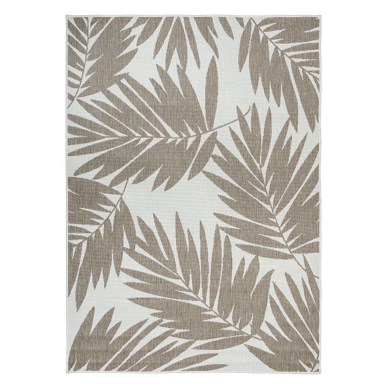 World Rug Gallery Contemporary Floral Leaves Nature Inspired Reversible Indoor/Outdoor Area Rug, 1 of 11