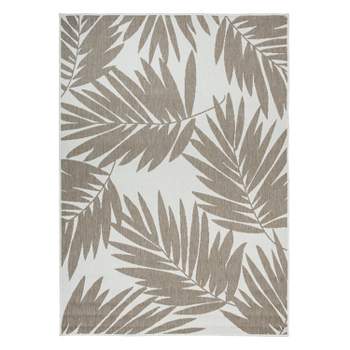 World Rug Gallery Contemporary Floral Leaves Nature Inspired Reversible Indoor/Outdoor Area Rug