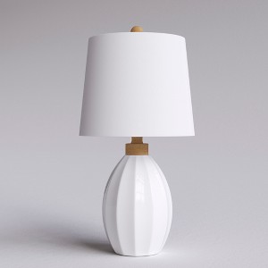 Maxax White Ceramic Table Lamp£¬Modern Desk Lamp for Bedroom Nightstand¡¢Living Room Office Decor - 1 of 4