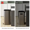 LunaLulinlk 13 Gallon 50L Kitchen Foot Pedal Operated Soft Close Trash Can - Stainless Steel Ellipse Bustbin - 3 of 4
