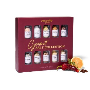 Thoughtfully Gourmet Cooking Salt Sampler Gift Set – 10 Gourmet Seasoning Salts with Smoked, Truffle, Rosemary & More - 1 of 4