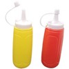 Handy Housewares 2 pc Squeezable Picnic Condiment 8 oz. Squeeze Dispenser Storage Bottles - Great for Ketchup Mustard or BBQ Sauce! - 2 of 3