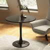 31.5" Round Dining Table, Small Space Modern Kitchen Table for 2, Compact Tulip Pedestal Table for Dining Room or Breakfast Nook-The Pop Home - 2 of 4