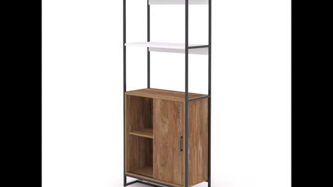 59.56&#34;2 Open Shelves Tremont Row Vertical Bookcase Sindoori Mango - Sauder: Modern Storage, 4-Tier, Metal Frame, 2 of 9, play video