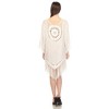 Women's Crocheted Fringed Trim Dress Cover Up - White Mark - 3 of 4